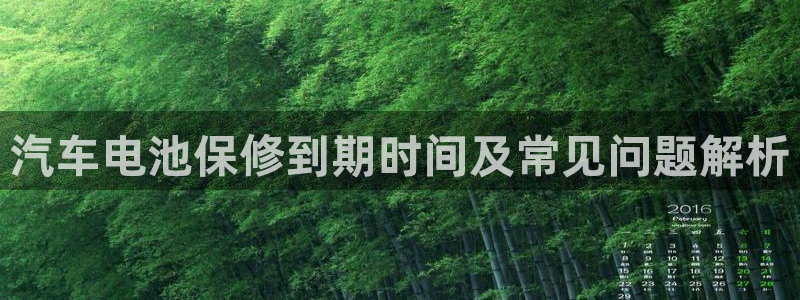 优发国际登录首页怎么设置：汽车电池保修到